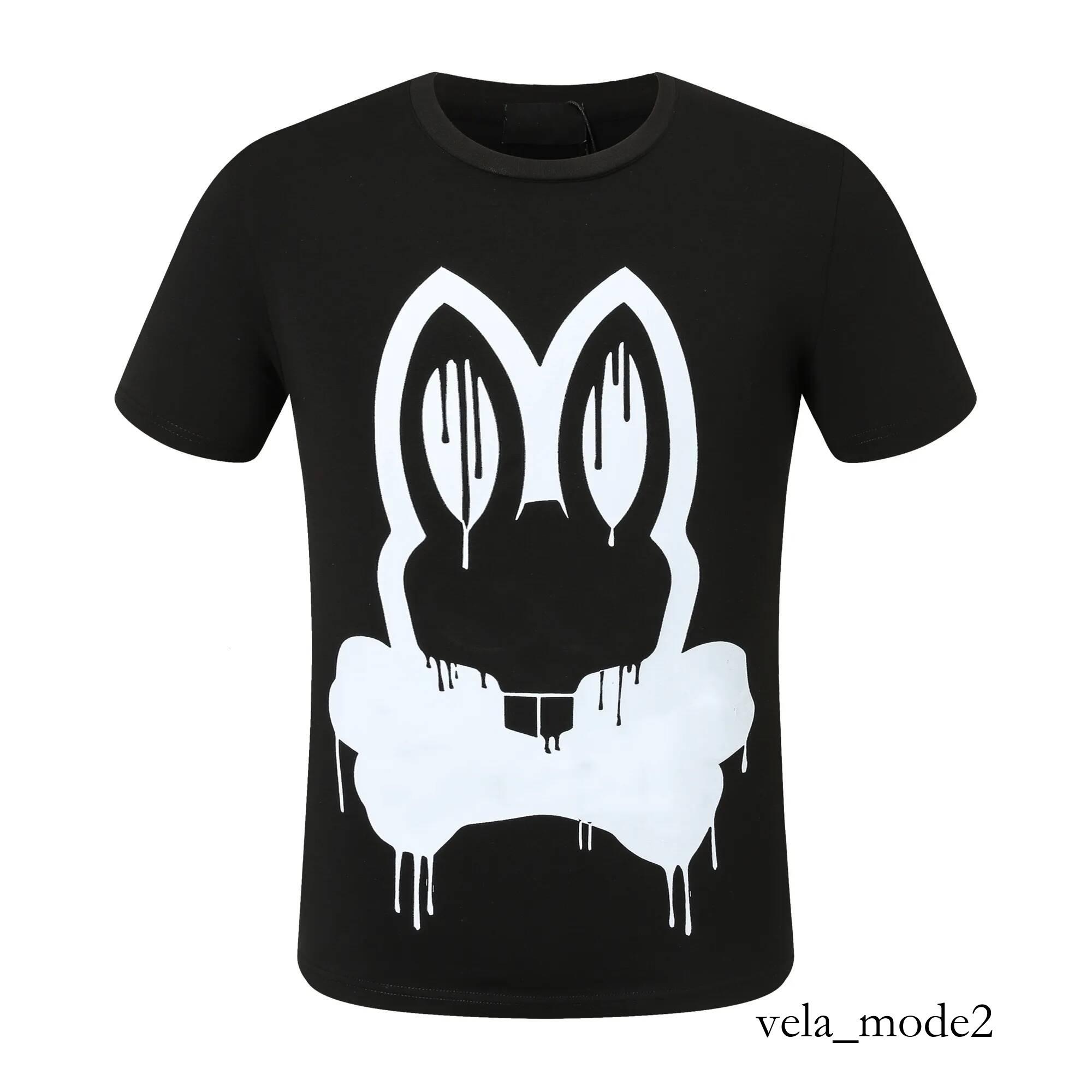 Bunny Shirt Men Designer Contemporary Style Luxury Summer Round Neck Classical Embroidery New Design Fashion High Quality Retro Trendy Phycobunny Ts
