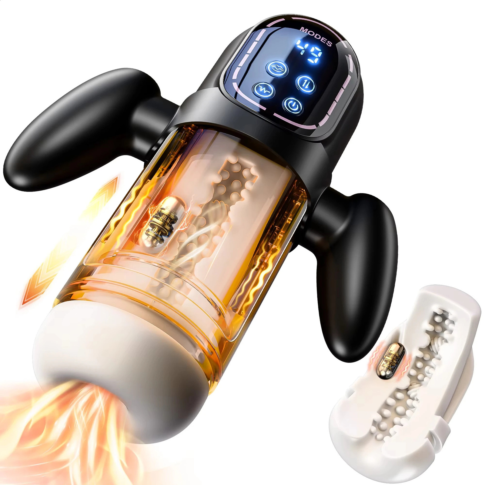 Automatic Thrusting Sucking Male Masturbator Blowjob Masturbation with Handle LCD Display Penis Pump Stroker Sex Toys for Men 18 260917