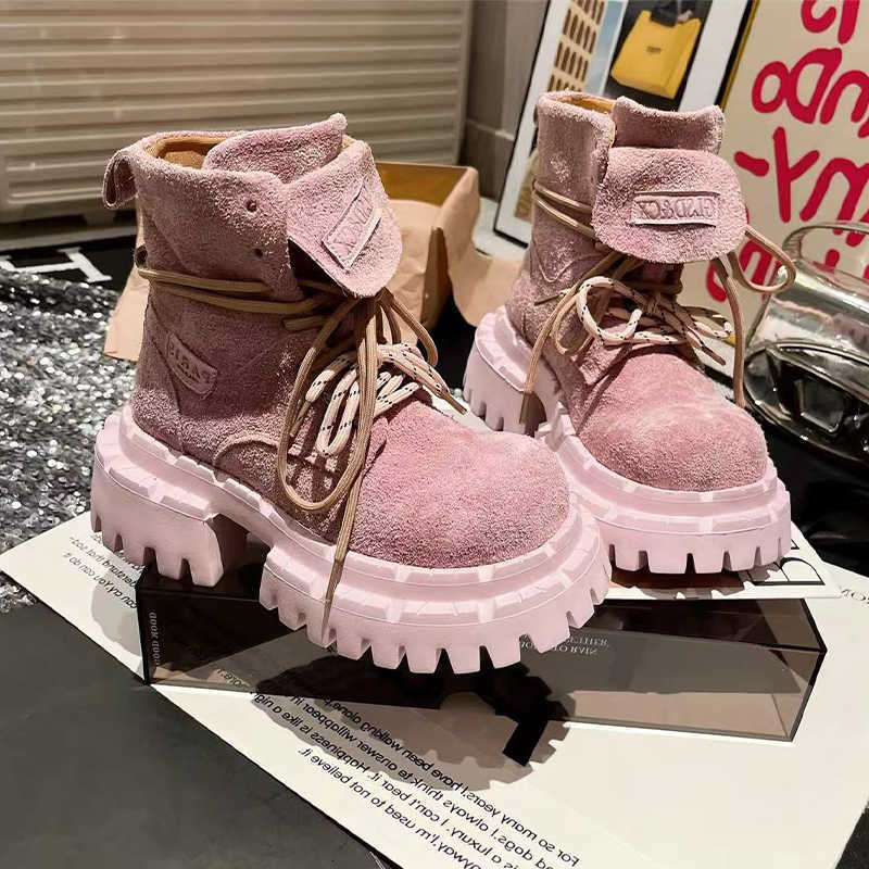 Ankle Boots for Women Designer Flats Platform Shoes fa1 Winter Dress Woman Boots 2025 New Suede Cozy Chelsea Botas De Mujer D260917