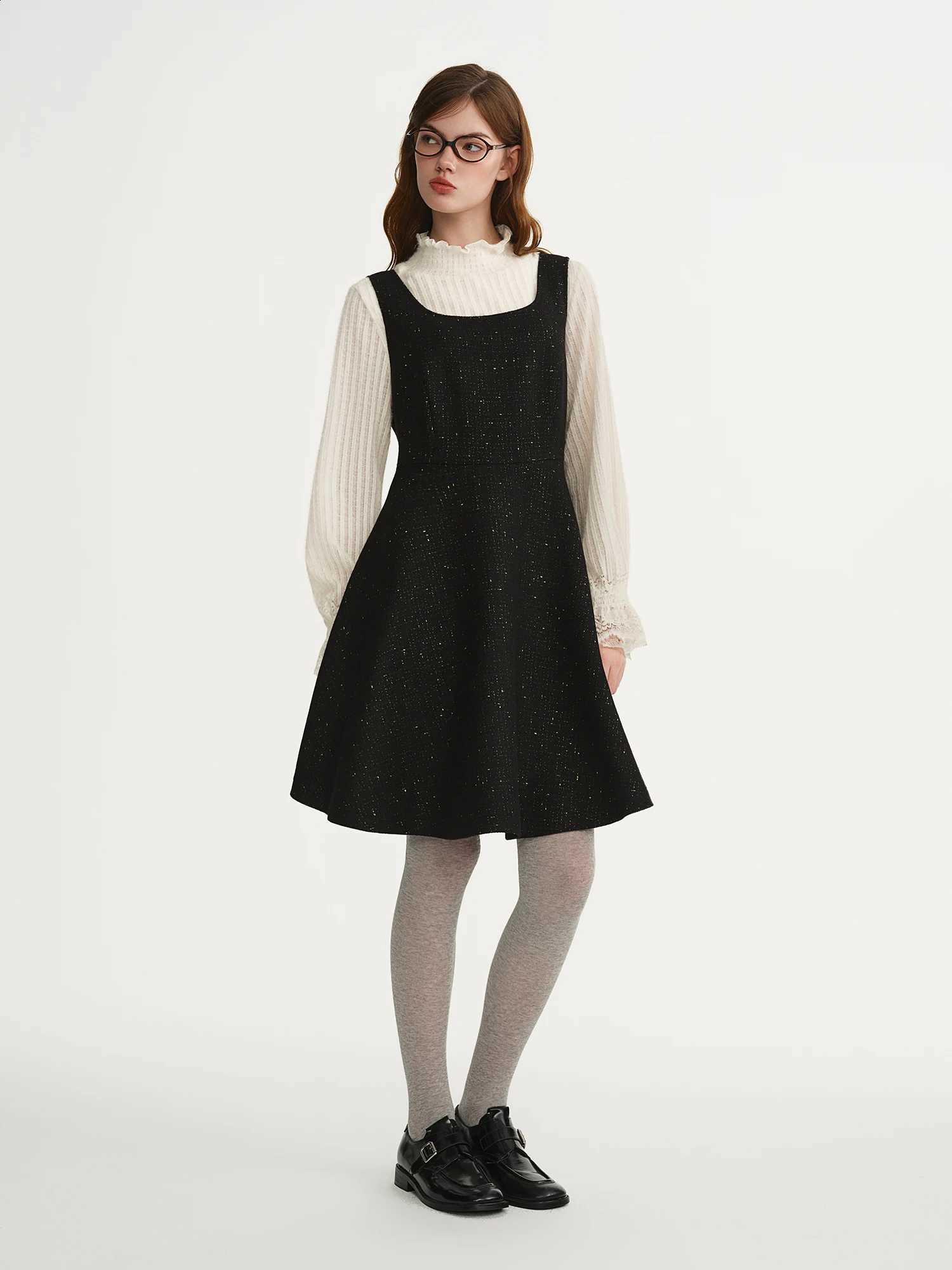 Piece DUSHU Two Plus Size Cape Vest Little Black Dress Dinner Party Evening Gown Women's Elegant 2025 Autumn Winter NewW260915