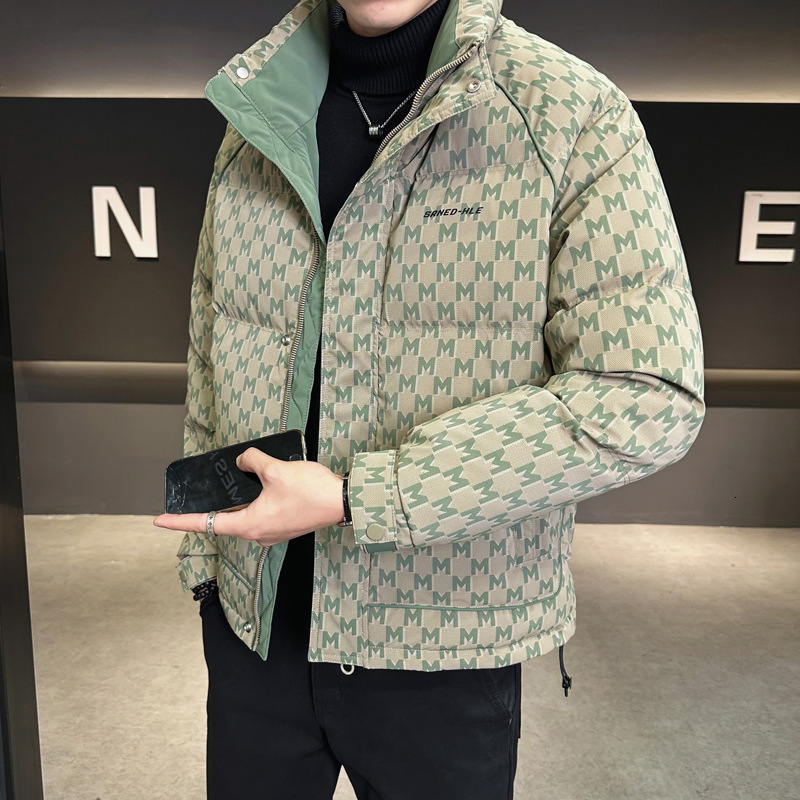 European Style Men's Down Jacket, Winter New Collection, Stand-Up Collar, Trendy Brand