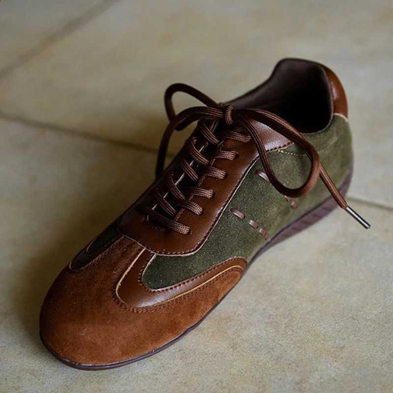 2026 Womens Sneakers Shoe AntiSlip Comfortable German Training Shoes Women Genuine Leather Retro Spring Girl 260917