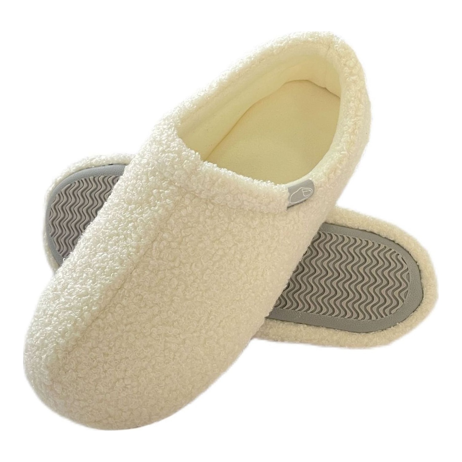 Teddy Fleece Closed-Toe House Slippers, Unisex Couples Silent Postpartum Indoor Shoes, Non-Slip Thick Sole Warm Sherpa, Wholesale Bulk