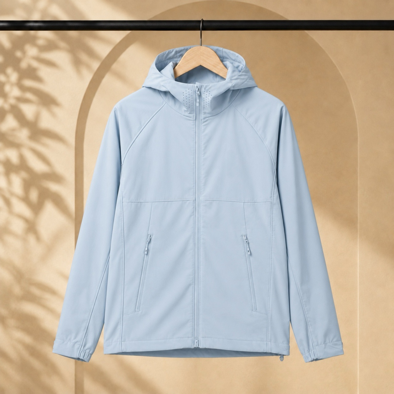 O Elegante felpa con cappuccio con protezione solare classica con cerniera per uomo e donna, ideale per la corsa