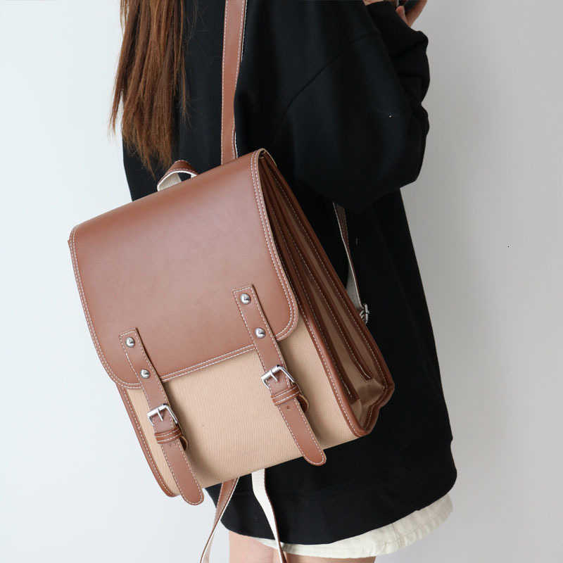 Women Preppy Style Backpack Large Capacity Laptop Bag Casual School Backpacks for Girls Patchwork Travel Bags for Female totesT260917