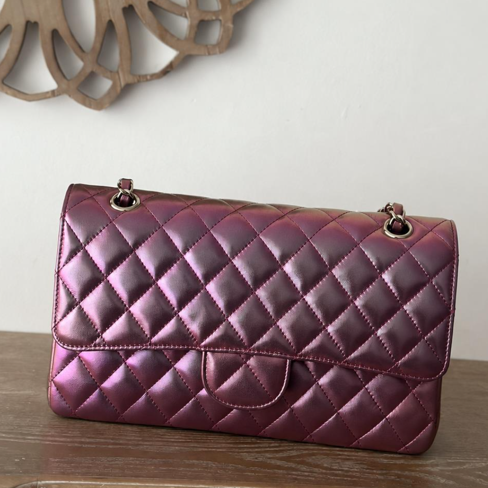 Quilted Flap Bag Pearlized Leather Chain Shoulder Crossbody Purse Elegant Daily Commute Date Top-Tier Designer New Arrival