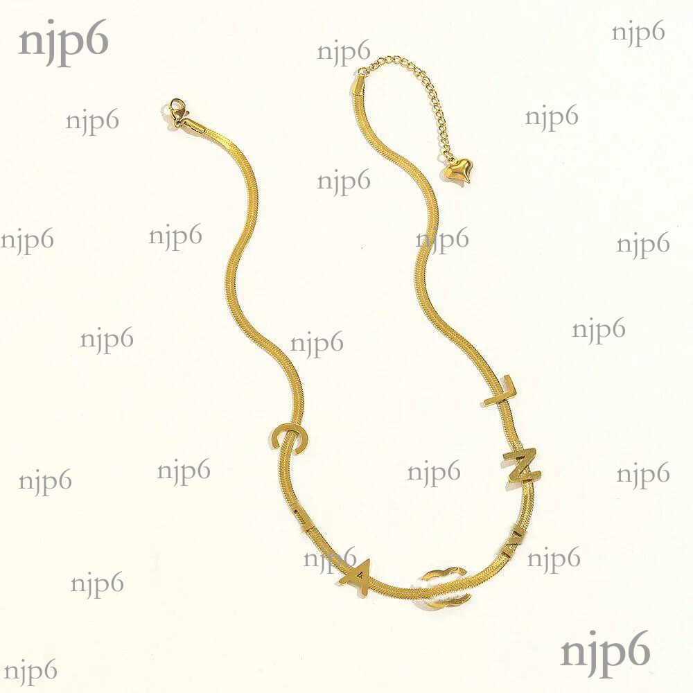 20 Style Brand Designer Necklace Letter Necklaces Gold Plated Crystal Pendant Chain Jewelry Accessories Gift