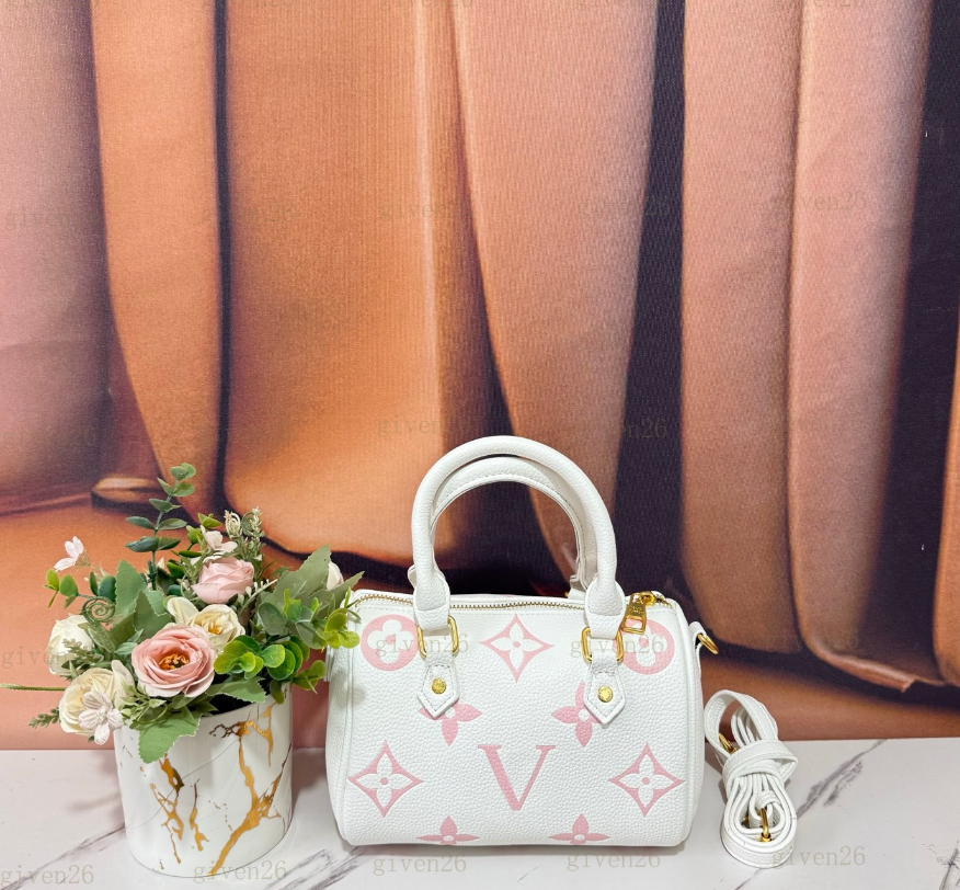 Mini Nano Speddy 16 20cm Designer Shoulder Bag Classic Women Pillow Purse Top quality Leather handbag light gold hardware Brown Crossbody bag Luxury