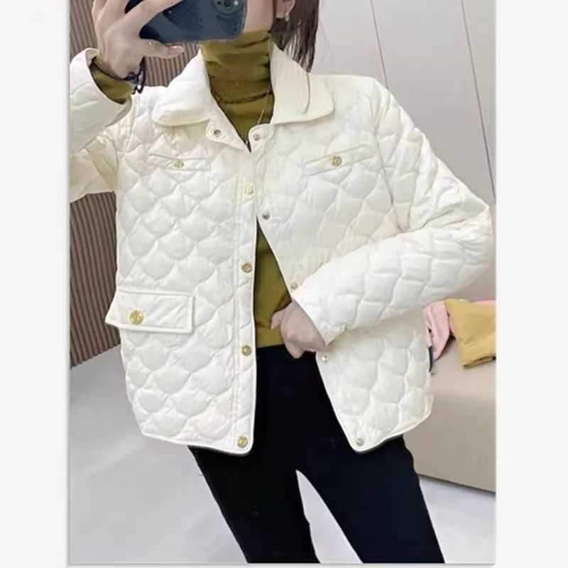 Winter Short Lightweight Versatile Autumn New Parkas Style Fashion Women's Clothing Small Fragrant Petite Simplicity Chic Tops H260917
