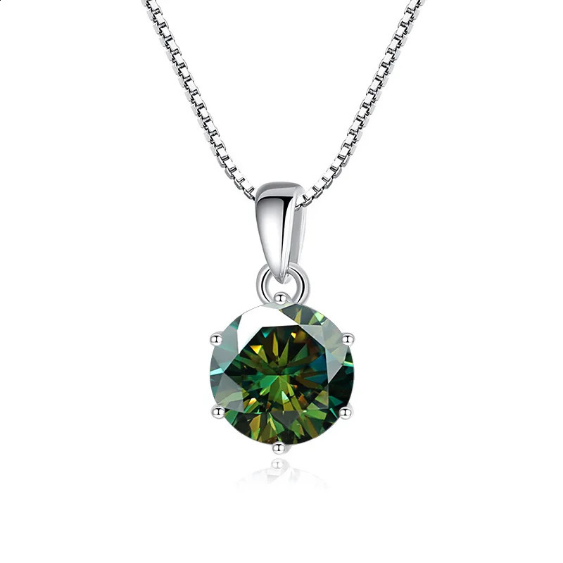 1Carat Genuine Pendant Necklace for Women Top-Quality 925 Sterling Silver High End Jewelry Ideal for Weddings Parties 260915