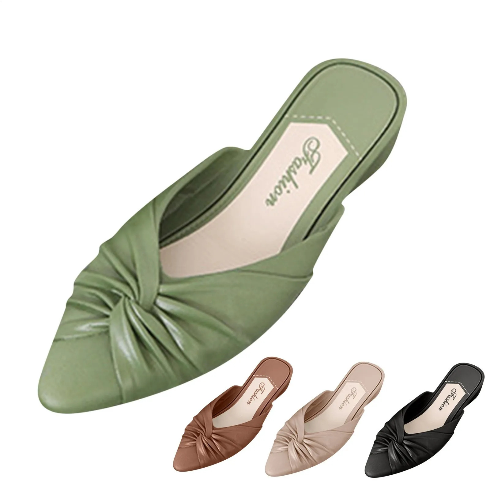 Pointed High Heel Slippers Casual Versatile Summer Ins Trendy Fashionable Korean Style Rubber Outsole Slippers Women 260917