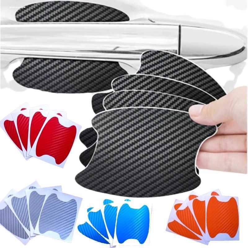 Carbon fiber pattern door handle and door bowl modification and decoration scratch-resistant protective film for car door handles L26917