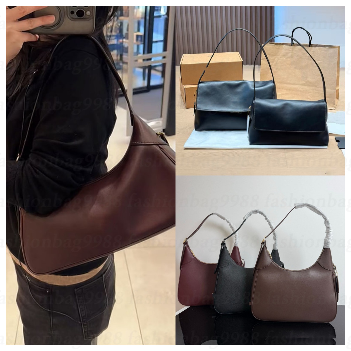 chelseabag 30 with chain Shoulder Bag luxury designer bags for women brown leather underarm bag purses new winter tote bags brooklyn 28 bag large ca