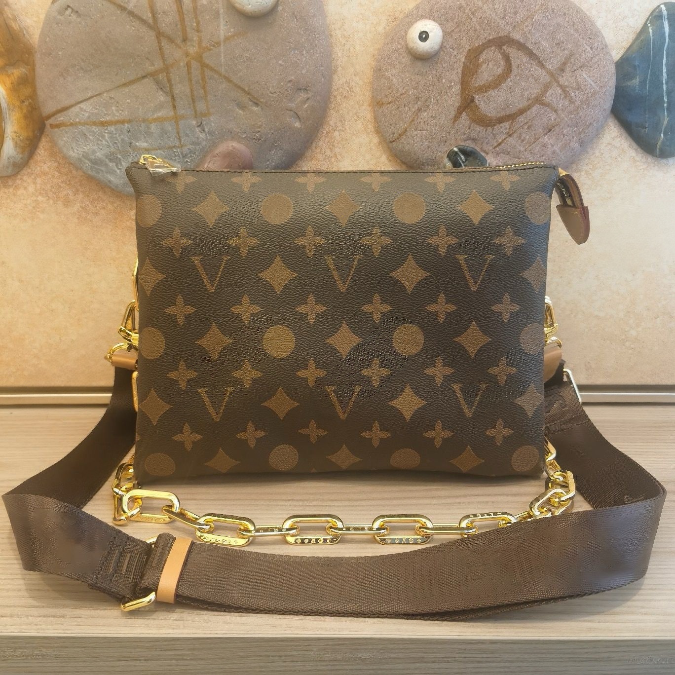 Designer leather bag Luxury handbag Shoulder Bags Womens wallet Gold chain COUSSIN M57790 mens tote crossbody fashion Embossing Designer handbags