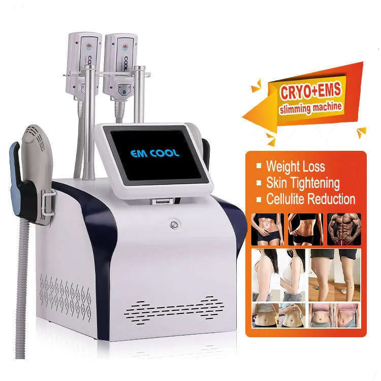Top-Notch 2 In 1 EMS + Cryolipolysis Fat Freezing Muscle Stimulation Hi-Emt Abdomen Firming Muscle Building Body Sculpture 4 Handles Instrument