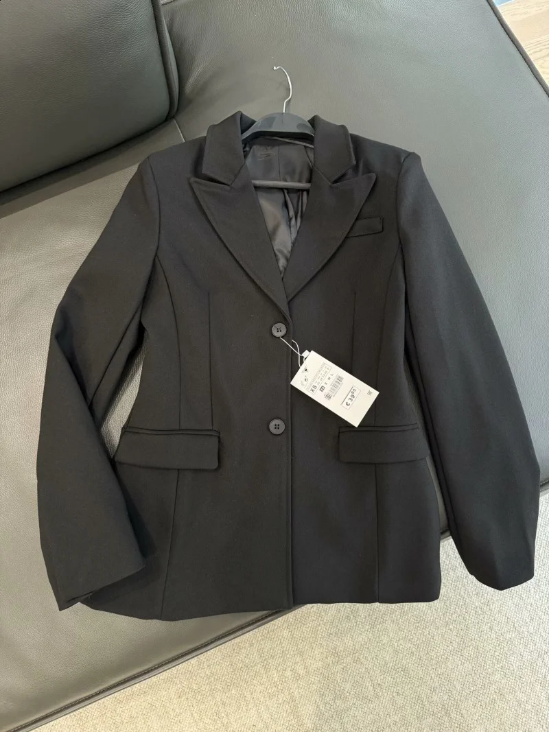 ZW Series Shoulder Padded Slim Fit Suit Jacket for Women ETJ Collection with Waist Cinching Casual Suit Jacket 260917
