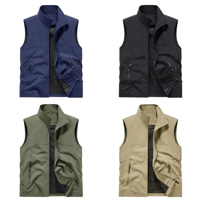 Men's Outdoor Running Fitness Windproof Breathable Vest Spring and Autumn Soft Comfortable Fashionable and Versatile Vest 260917