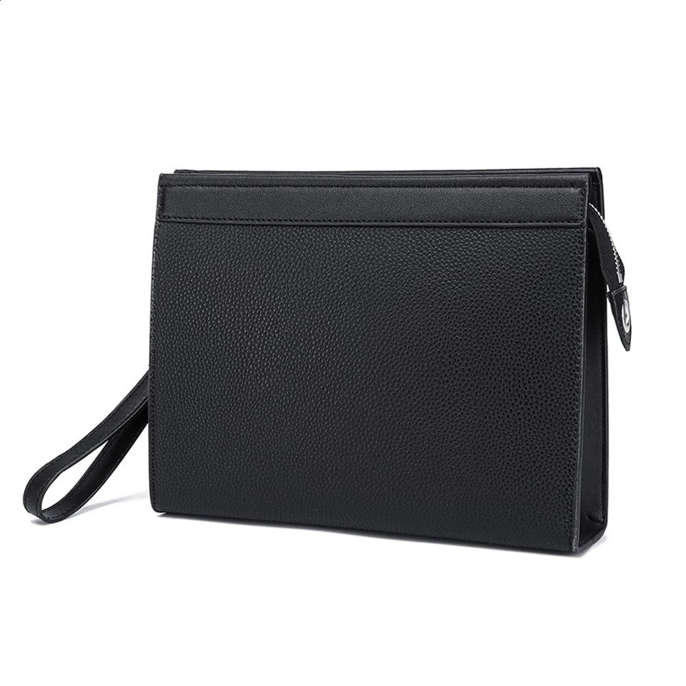 Black PU Leather Men Clutches Bags Wallets Envelope Bag Purse Business Male Phone Clutch Bags er Men Bags Wristlets Bags 260916