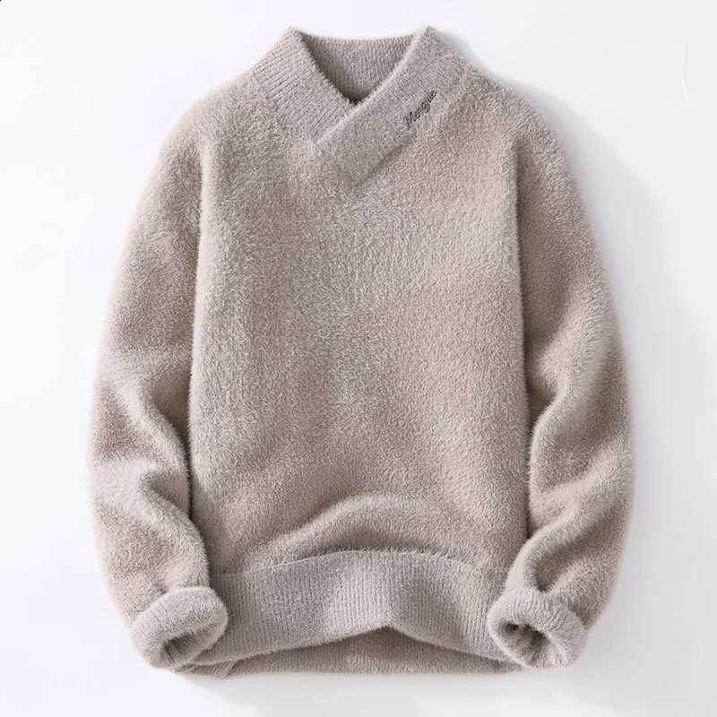 style Sweaters men winter korean mens fashion warm sweater V-neck men sweaters autumn Men's wool pullovers men full size M-XXXLW260915