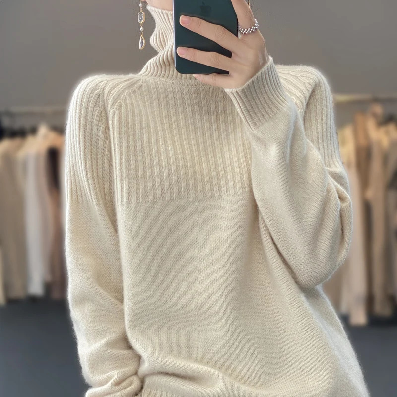 Women's Sweater Turtleneck Trending Sweater 2026 Fashion Top Autumn and Winter Korean Pullover Knitwear 260917