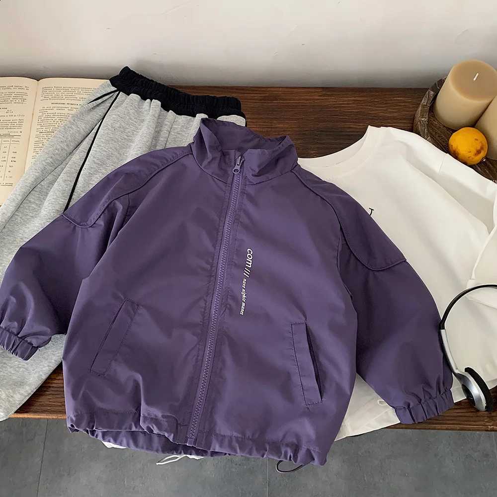 Baby Spring Autumn Girls Boys Alphabet Full Zip Drawstring Windbreaker Jacket School Kids Track Coat Children Outfit Tops 1-14YrT260916