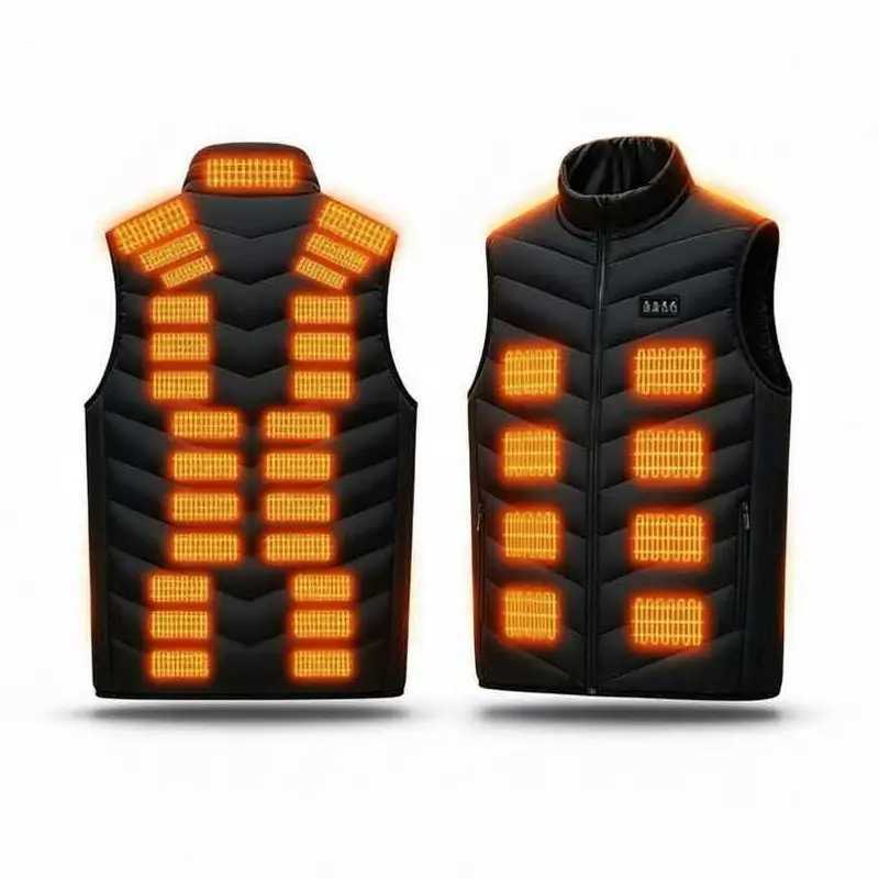 Men USB Infrared Heating Areas Vest Jacket Men Winter Electric Heated Vest Waistcoat For Sports Hiking Oversized M-5XL Q260917