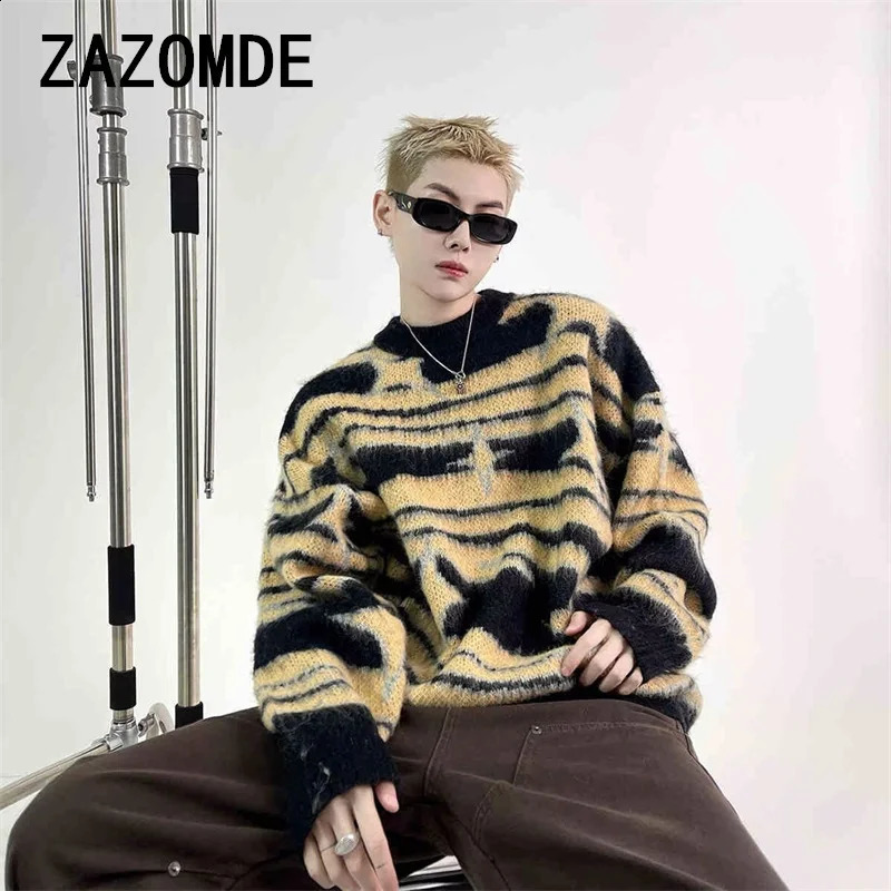 ZAZOMDE Sweaters Men Winter Warm Soft Cozy Hip Hop American Style Fashion Leisure Handsome Knitting Pullovers Classic Advanced 260917