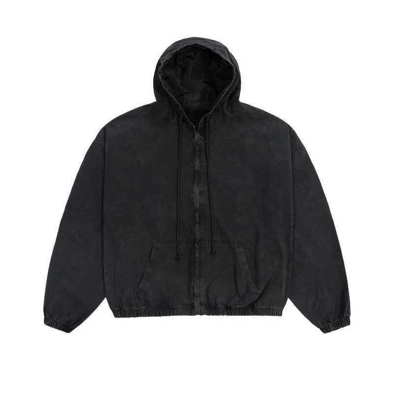 High Strt Vintage Washed Loose Zip Up Hoodie Men Women Stylish Jackets Strtwear Men's Clothing S2609172GU7