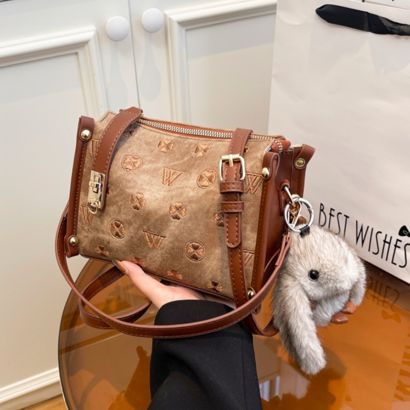 Luxury Brand Designer 2026 New Collection, Elegant Small Handbag For Women, Box-style Tote Bag, Versatile Fashion Retro Lightweight Shoulder And Cro