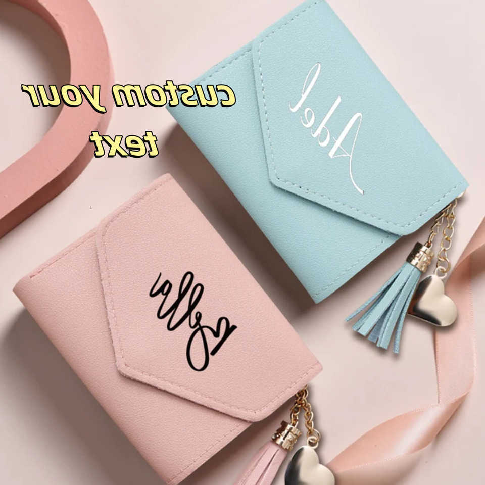 Short Customized Personalized Tassel Pendant Womens Wallet Waterproof Custom Fashion High Quality Little Girl Coin PurseT260917