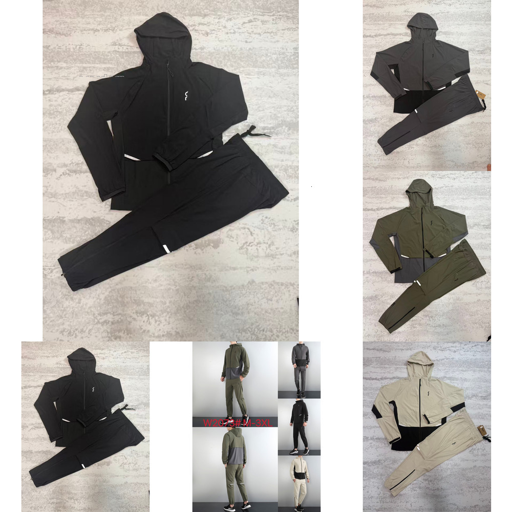 Desinger Stock Windproof Waterproof Men S Casual Running Fitness Sportswear Set Including A Jacket And Long Pants