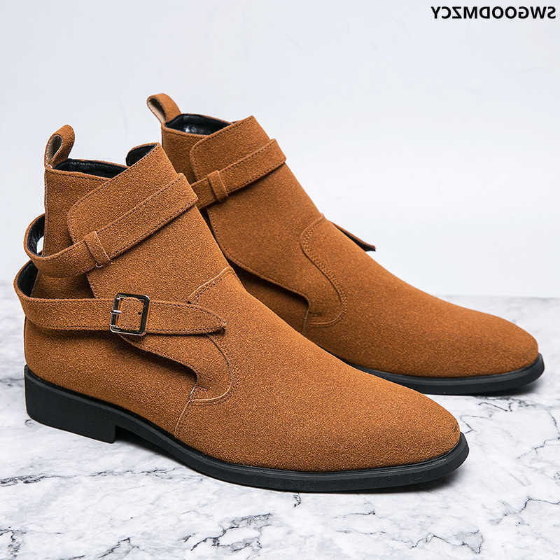 Mens Monk Strap Chelsea Boots Casual Shoes Ankle Boots Man Tactical Boots for Man 2026 Shoes Men Chaussure Homme Zapatos D260917