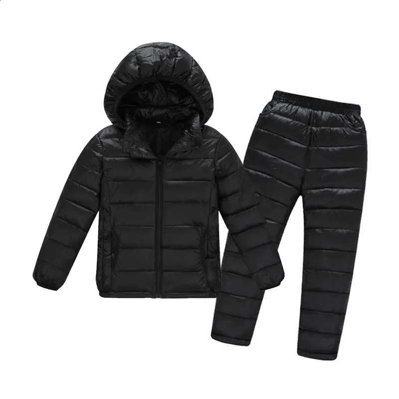 Children Clothing Sets Baby Winter Boy Warm Hooded Down Jackets Pants Clothing Sets Girls Boys Snowsuit Coats Ski Suit 2-12Y J260917