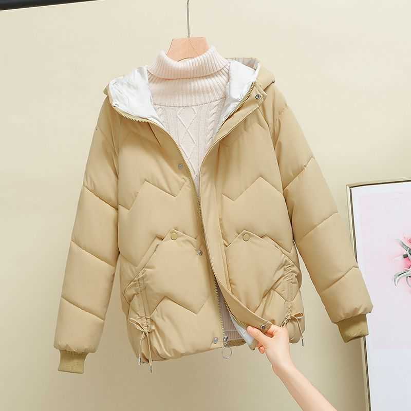 Jacket Cotton Down for and Women in Winter 2025 New Korean Version Loose Fit Small and Short Cotton Jacket Thick and Fashion H260917
