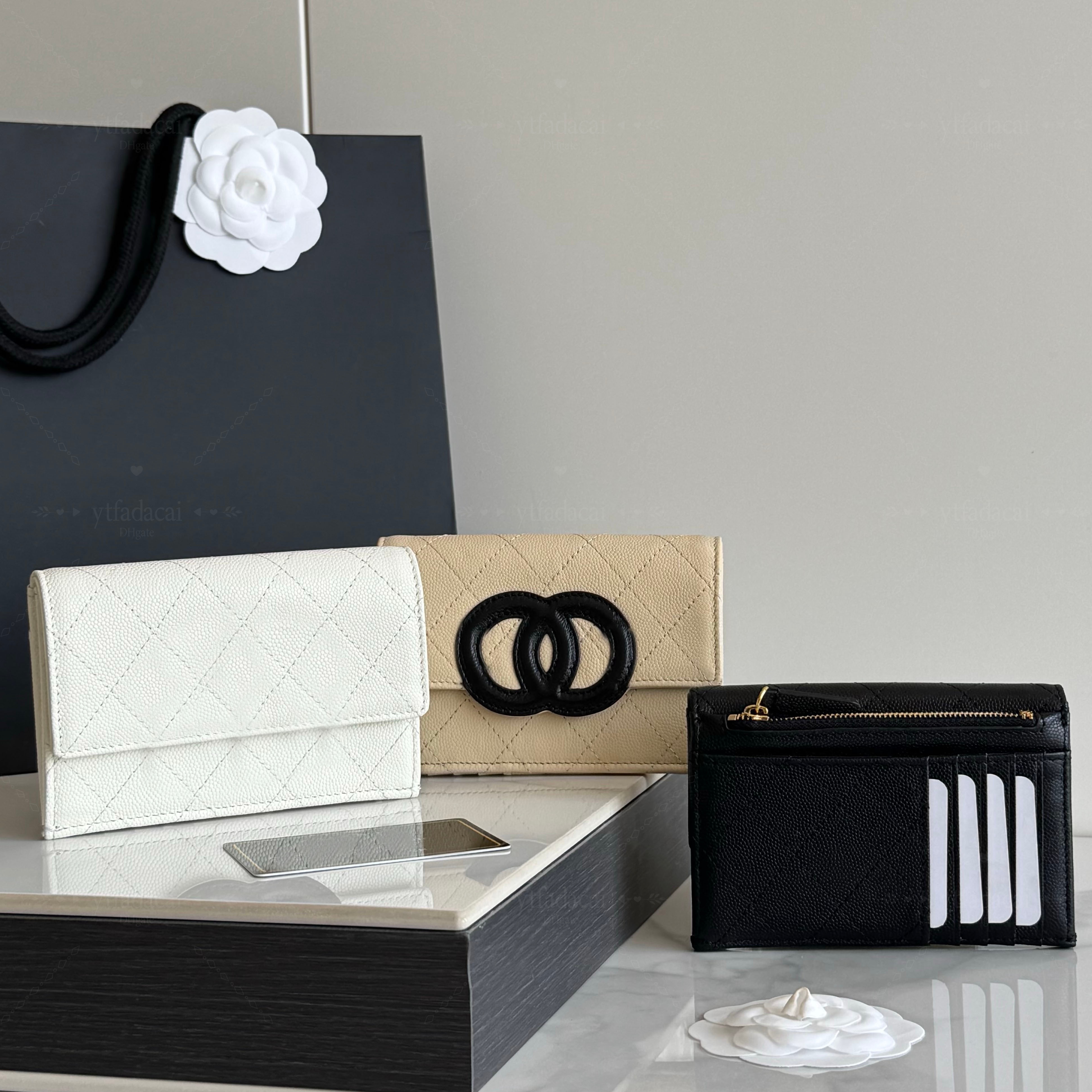 10A 26 New Designer Wallet Women's Card Bag Credit Card Clip Back Zipper Card Bag with Box C149