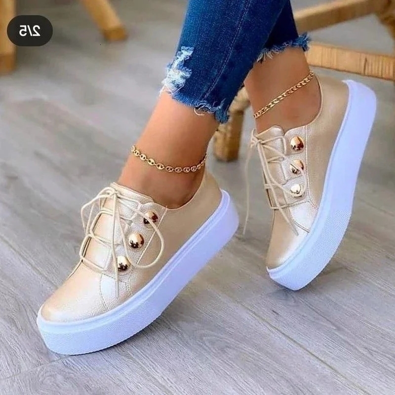 Women Casual Sneakers Woman Fashion Spring Leather PU Female Platform Vulcanize Shoes Zapatillas De Mujer y260916