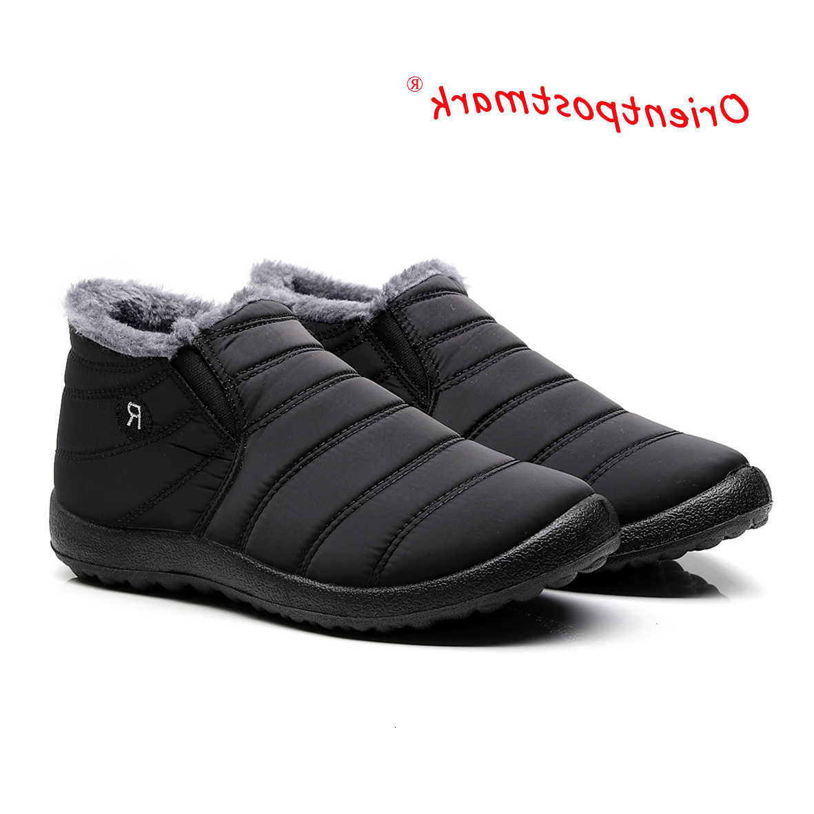 Winter Boots Unisex Couples Men New Snow Boots Ankle Boots Solid Color Plush Inside Anti Skid Bottom Warm Waterproof Ski Shoes D260917