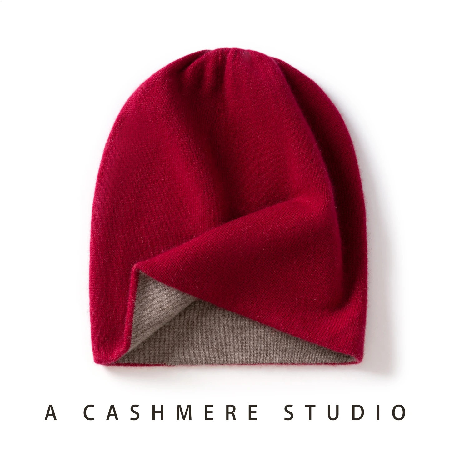 High Quality Pure Cashmere Hat for Men and Women Winter Double Layer Thicken Knitted Skullies Beanies Caps Female Outdoor Hats 260917