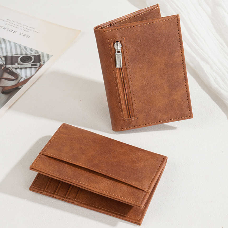 PU Men Wallet Leather Multi-card Slots ID Holder Coin Purse Vintage Short Wallet Fashion Business Travel Money ClipT260917