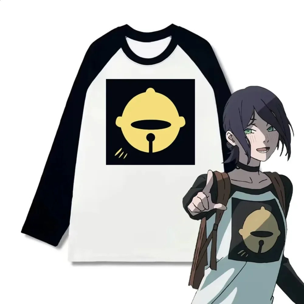 Anime Reze Long Sleeve T-shirt Cosplay Oversized Vintage Chainsaw Men Women Clothes Japanese Manga Tee Clothing Harajuku Y2k Top 260917