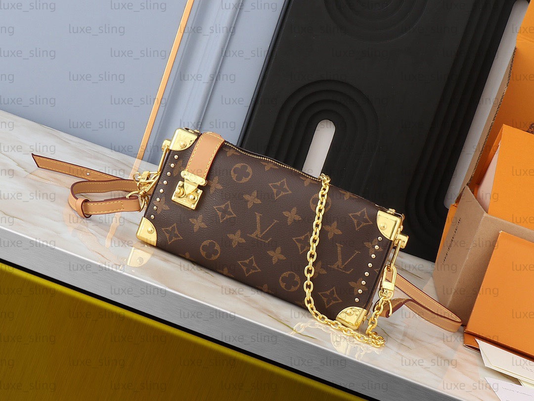 Slim Trunk Soft box packaging vintage monogram shoulder bag chain bag leather crossbody package clutch handbag tote bag Designer Bags 2026 Trends sa