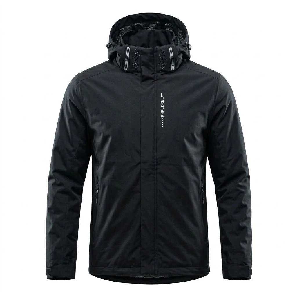 Mens Outdoor Waterproof Jacket Windproof Hoodie Coats Lightweight Cycling and Hiking Raincoat Work Jacket Man Climbing Outerwear C260917