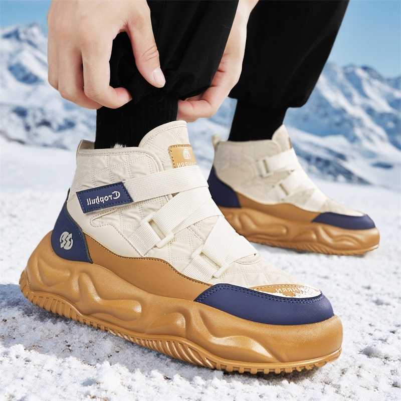 2025 Winter New Thick Soled Casual Sports Trend Casual High Top Plus Plush Warm Versatile Cotton Shoes D260917