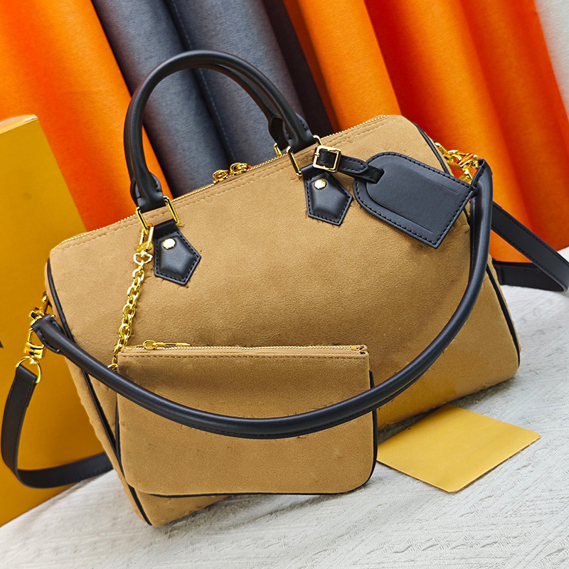 12A Designer Fashionable Women's Tote Basket Bag Suede Embossed Retro Shoulder Bag Handbag Shopping Bags