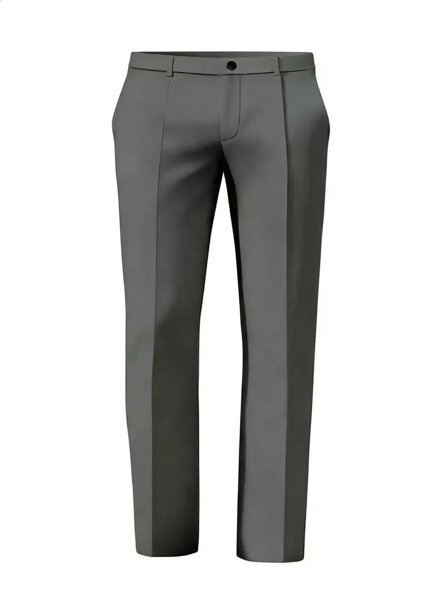 Spring and Summer Mens Solid Color SlimFitting Breathable Pants Fashionable Business Casual StraightTee Commuting 260917