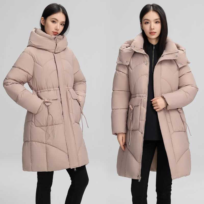 Jacket 2026Winter New Down Cotton Parkas Temperament Cotton-padded Coat Women's Long Fashion Outwear Hooded Female Overcoat Tops H260917