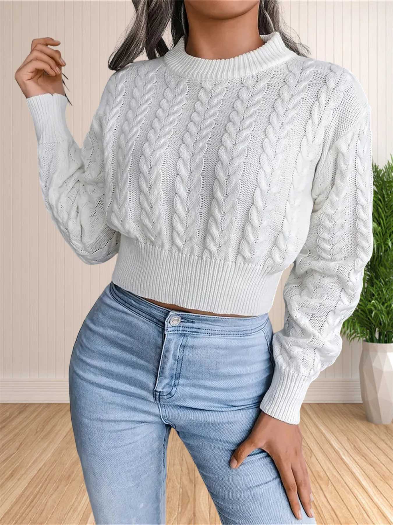Women's Fall Sweaters Autumn and Winter Top Ins Style Casual Long-Slved Knitted Sweater S260917Y32U