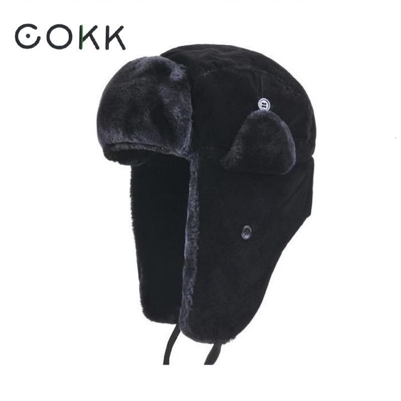 Bomber Hat Female Winter For Men Women Thick Warm Fur Velvet Cold Cap Male Snow Russian Ear Flap260915ww