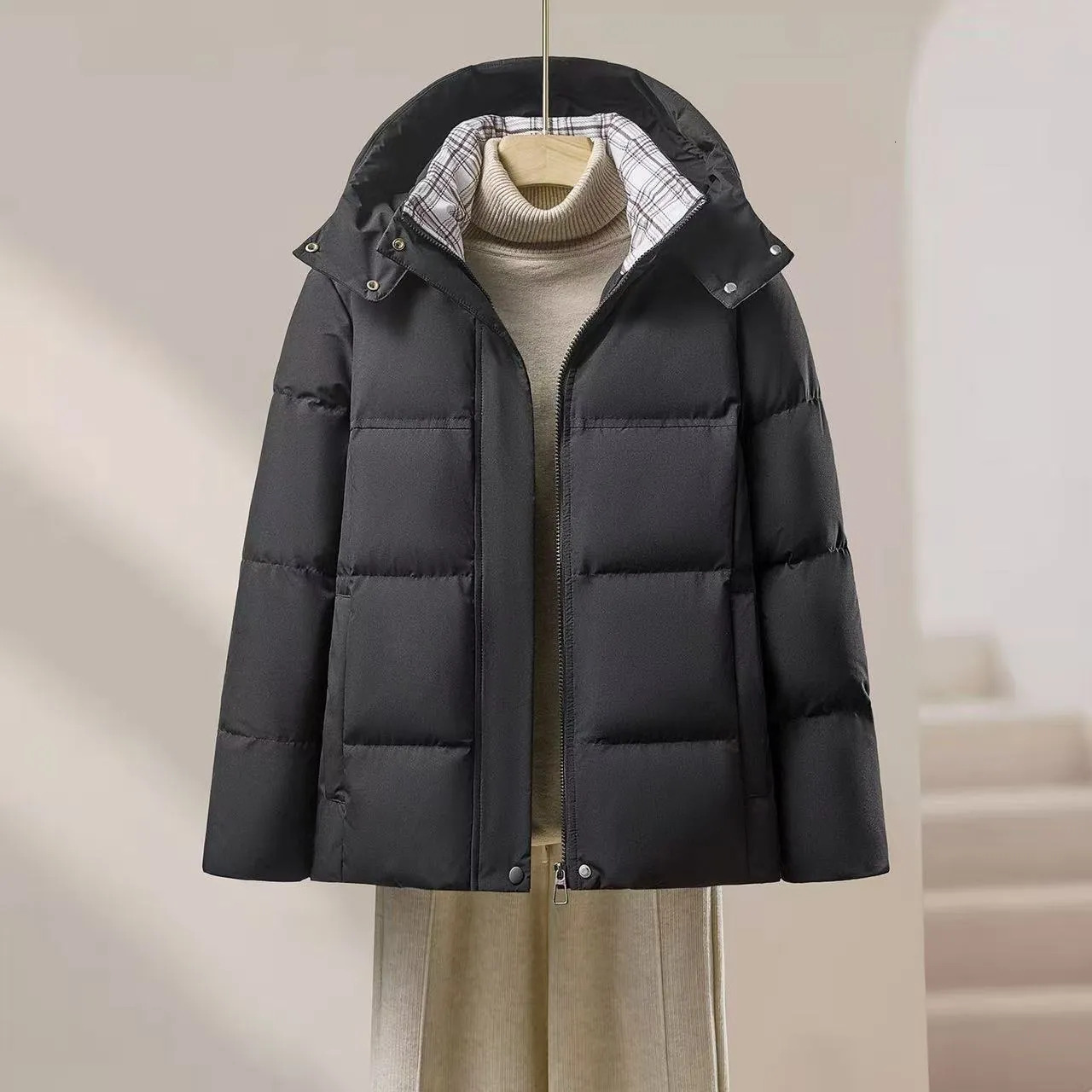 mens designer coat puffer facejacketdesigner men cropped jackets womens brand doudoune homme fashion winter warm Long Sleeve Zipper 700 Fill down pu