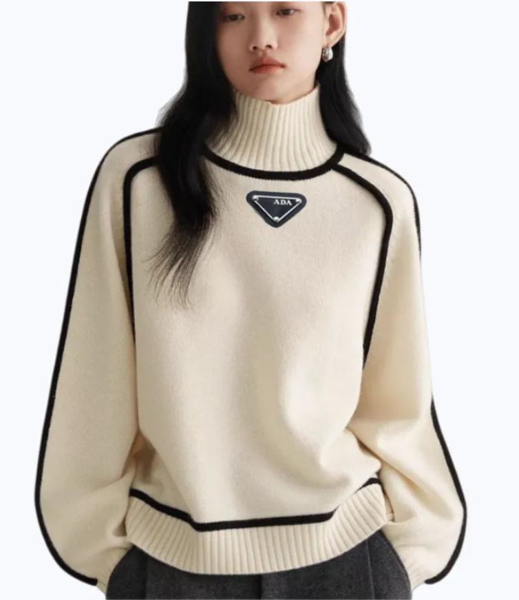 Luxury Women Sweaters Delicate Embroidered Sweater Woman Autumn And Winter Slim Large Undershirt Daily outings